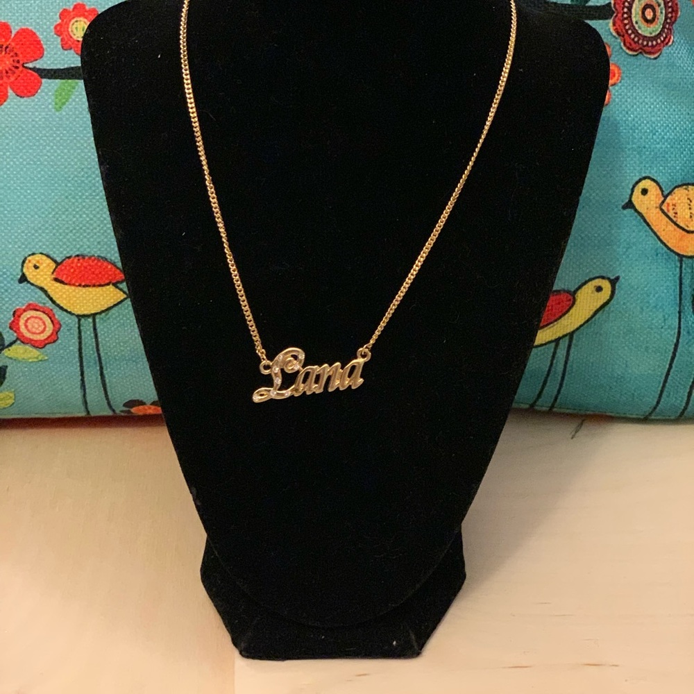 Lana 18k GP name necklace